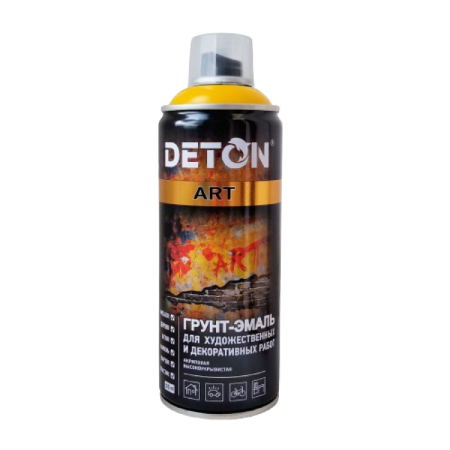Deton DETON ART - Primer-enamel - Cadmium yellow - Aerosol, 520 ml DTN-A70680 – buy in Petropavlovsk | carpaint.kz