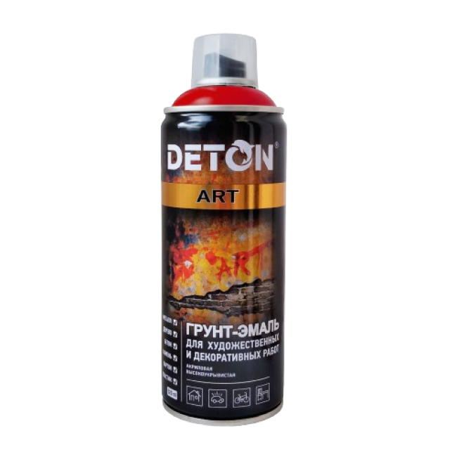 DETON ART - Грунт-эмаль - Темно-красная - Аэрозоль, 520 мл DTN-A70675 – купить в Петропавловске | Deton | carpaint.kz