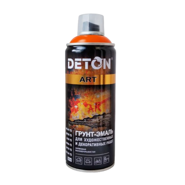 DETON ART - Грунт-эмаль - Тыквенная - Аэрозоль, 520 мл DTN-A70669 – купить в Петропавловске | Deton | carpaint.kz