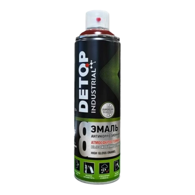 Detop RAL 3005 DETOP №8 - Weatherproof high-gloss enamel - Red wine - Aerosol DTI-A07771 – buy in Petropavlovsk | carpaint.kz