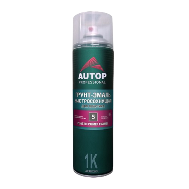 Autop AUTOP №5 - Primer-enamel for plastic - Black - Aerosol, 650 ml ATP-A07275 – buy in Petropavlovsk | carpaint.kz