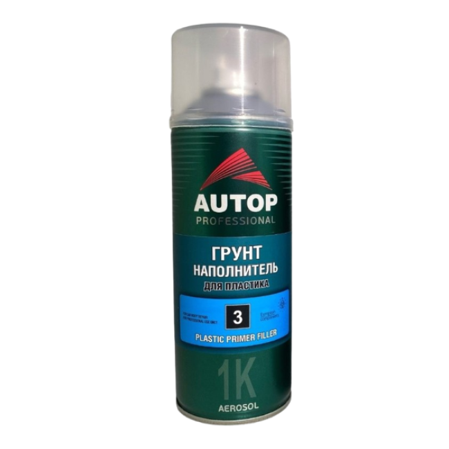 Autop AUTOP №3 - Primer filler for plastic - Gray - Aerosol, 650 ml АТР-А07830 – buy in Petropavlovsk | carpaint.kz