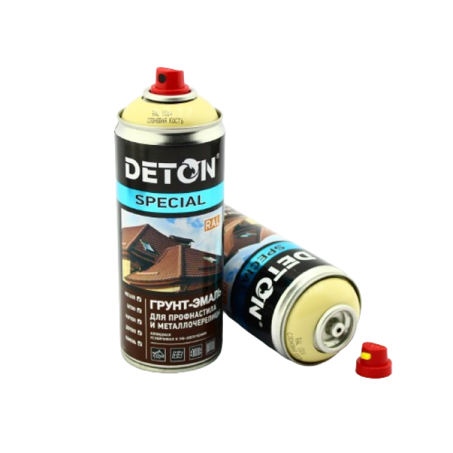 Deton RAL 1014 DETON SPECIAL - Primer-enamel for metal tiles - Ivory - Aerosol, 520 ml DTN-A07296 – buy in Petropavlovsk | carpaint.kz