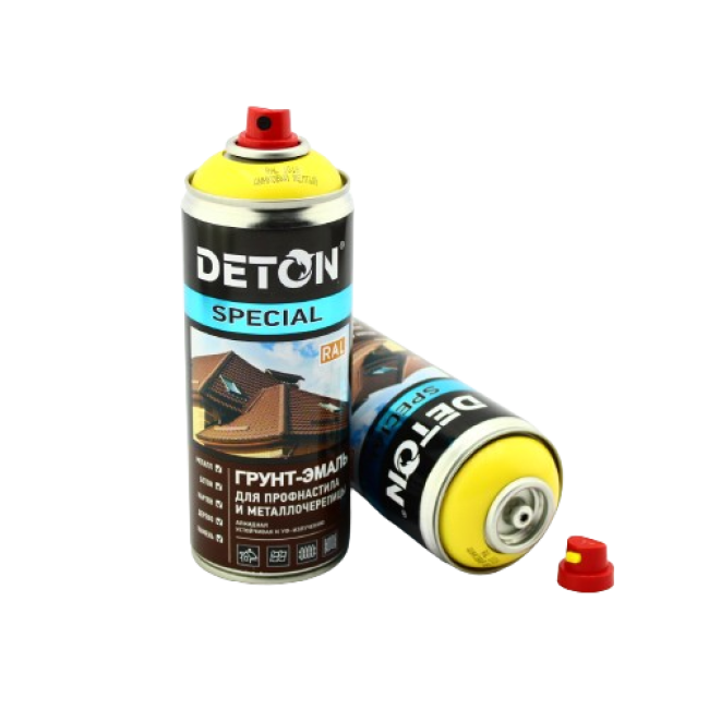 RAL 1018 DETON SPECIAL - Грунт-эмаль для металлочерепицы - Цинковый желтый - Аэрозоль, 520 мл DTN-A07364 – купить в Петропавловске | Deton | carpaint.kz