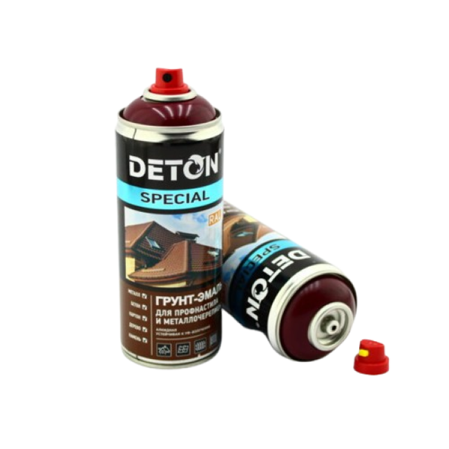 Deton RAL 3005 DETON SPECIAL - Primer-enamel for metal tiles - Red wine - Aerosol, 520 ml DTN-A07290 – buy in Petropavlovsk | carpaint.kz
