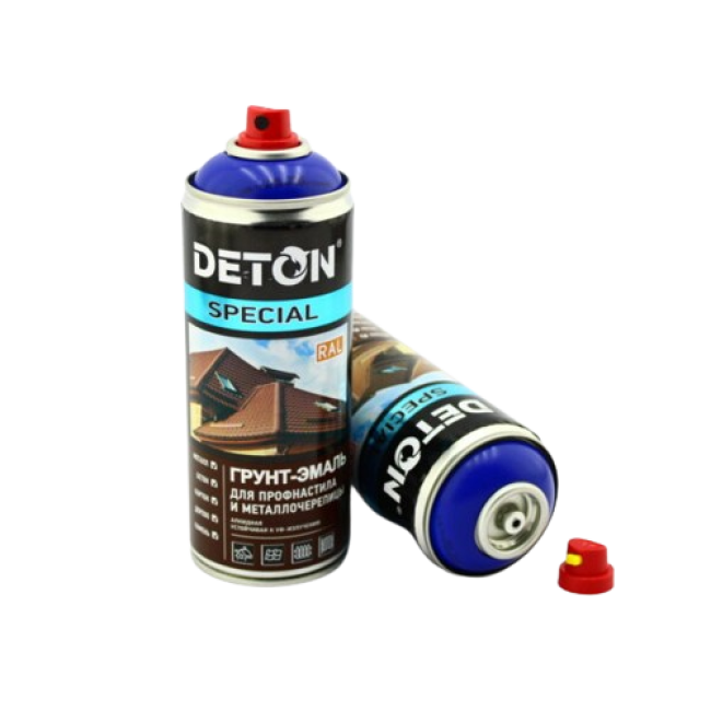 RAL 5002 DETON SPECIAL - Грунт-эмаль для металлочерепицы - Ультрамариново-синий - Аэрозоль, 520 мл DTN-A07332 – купить в Петропавловске | Deton | carpaint.kz