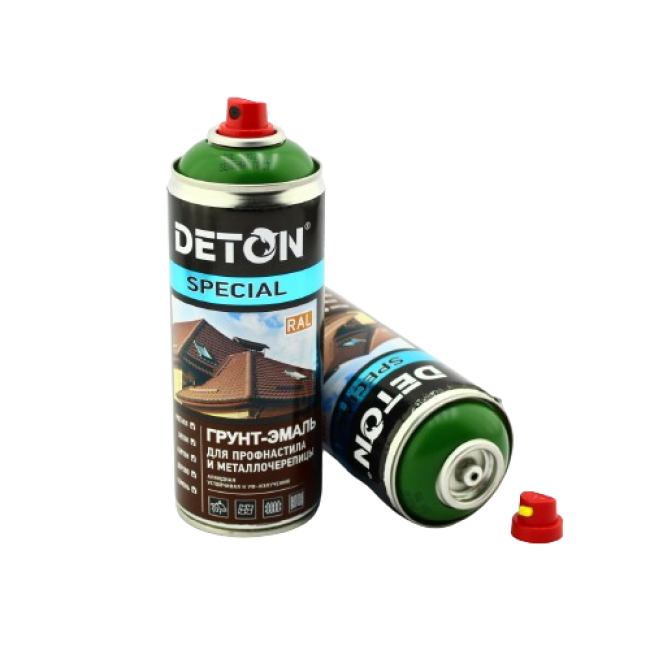 RAL 6002 DETON SPECIAL - Грунт-эмаль для металлочерепицы - Зеленый лист - Аэрозоль, 520 мл DTN-A07363 – купить в Петропавловске | Deton | carpaint.kz
