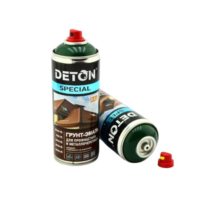 RAL 6005 DETON SPECIAL - Грунт-эмаль для металлочерепицы - Зеленый мох - Аэрозоль, 520 мл DTN-A07289 – купить в Петропавловске | Deton | carpaint.kz