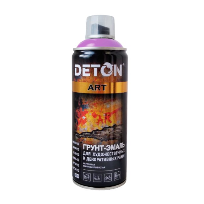 Deton Primer-enamel for artistic and decorative works DETON ART, Lilac, aerosol 520 ml DTN-A70674 – buy in Petropavlovsk | carpaint.kz
