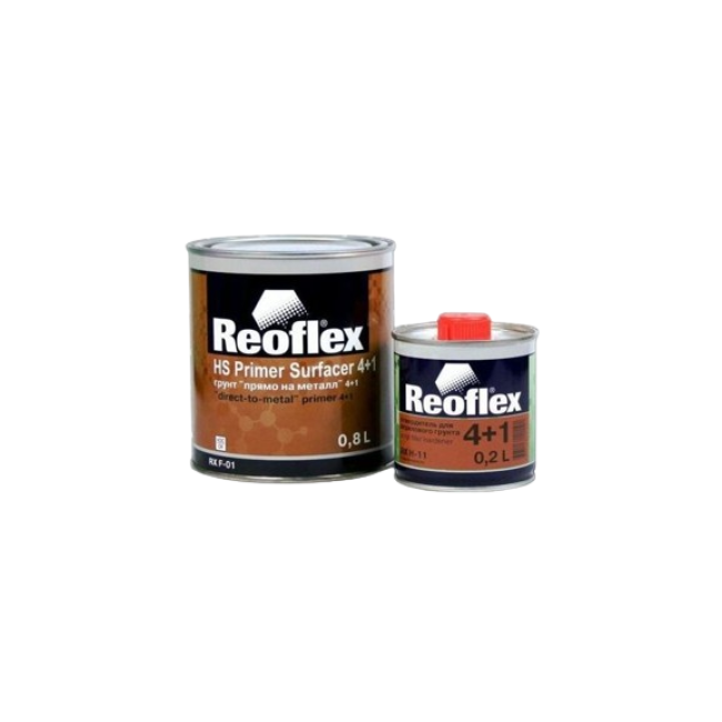 Reoflex Reoflex 2K Acrylic Primer 4+1 Gray + Hardener, 3.6+0.9l RX F-01(B)-3600 + RX H-11-900 – buy in Petropavlovsk | carpaint.kz