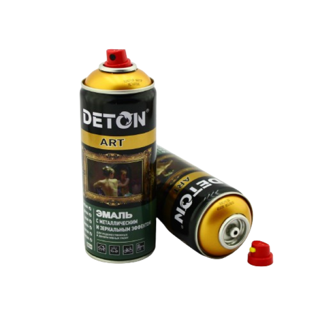 DETON ART - Эмаль металлик - Золотой Декор - Аэрозоль, 520 мл DTN-A70735 – купить в Петропавловске | Deton | carpaint.kz