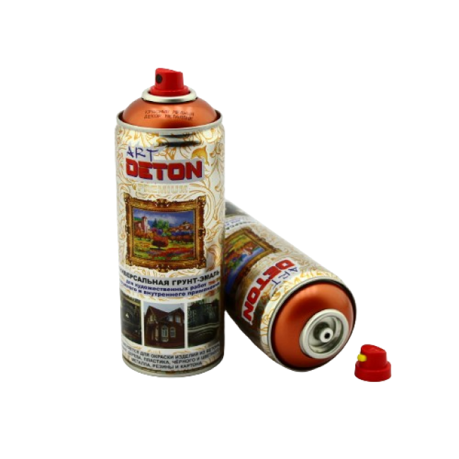 DETON ART - Эмаль металлик - Красный медный Декор - Аэрозоль, 520 мл DTN-A70280 – купить в Петропавловске | Deton | carpaint.kz