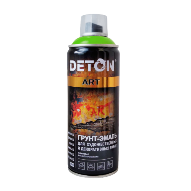 Deton Primer-enamel for artistic and decorative works DETON ART, Green apple, aerosol 520 ml DTN-A70673 – buy in Petropavlovsk | carpaint.kz