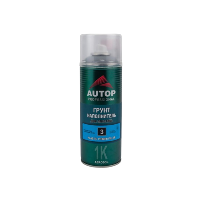 Autop AUTOP №3 - Primer filler for plastic - Gray - Aerosol, 520 ml ATP-A07582 – buy in Petropavlovsk | carpaint.kz