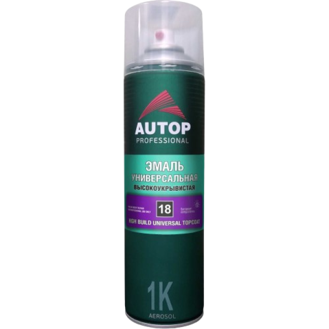 Autop AUTOP №18 - Acrylic enamel - Black glossy - Aerosol, 650 ml АТР-А07348 – buy in Petropavlovsk | carpaint.kz