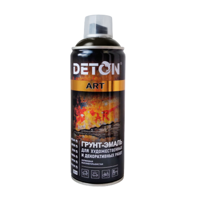 Deton DETON ART - Primer-enamel - Black glossy - Aerosol, 520 ml DTN-A70688 – buy in Petropavlovsk | carpaint.kz
