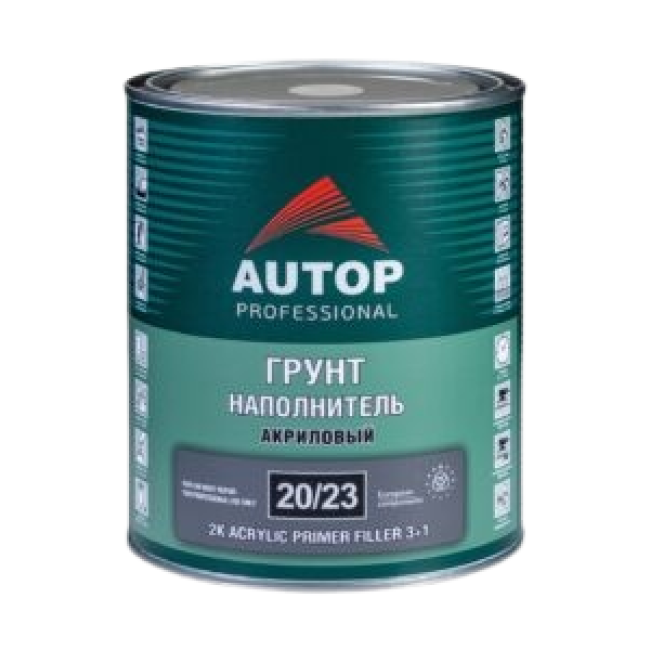AUTOP 20/23 - 2K Грунт-наполнитель акриловый 3+1 - Черный - Банка, 1л ATP-PR20/23-1/P2 – купить в Петропавловске | Autop | carpaint.kz