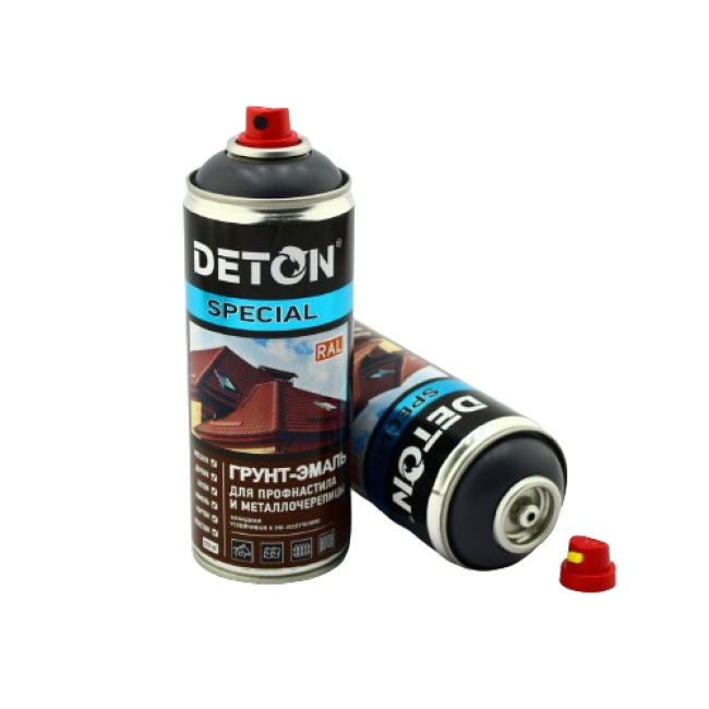 RAL 7016 DETON SPECIAL - Грунт-эмаль для металлочерепицы - Антрацитово-серый - Аэрозоль, 520 мл DTN-A07522 – купить в Петропавловске | Deton | carpaint.kz